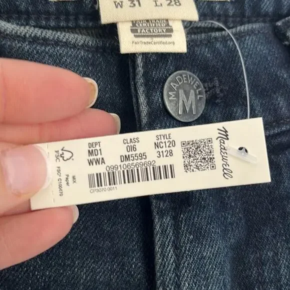 Madewell Mens Athletic Slim Jeans in Waites Wash Size 31x28